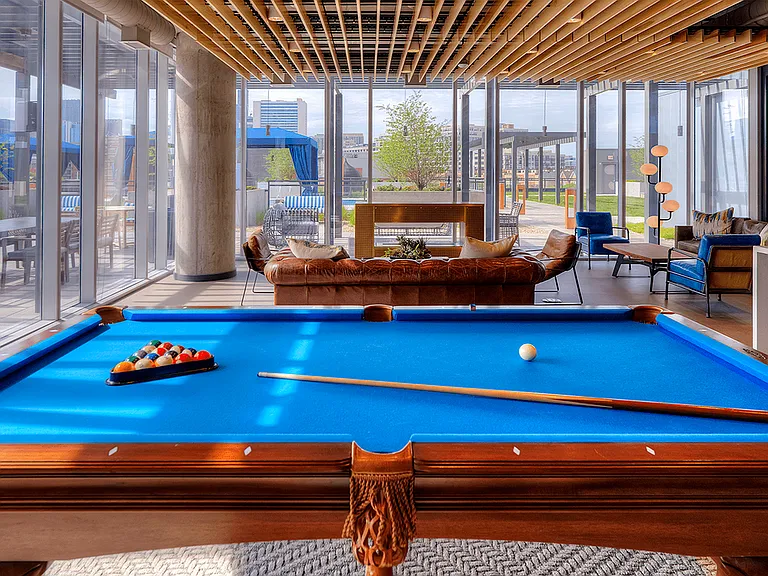 3rd floor lounge with billiards table