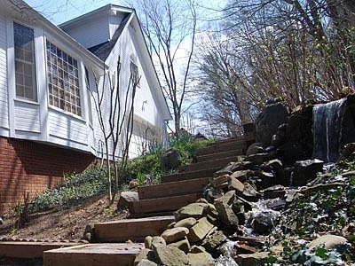Waterfall to backyard Koi pond 