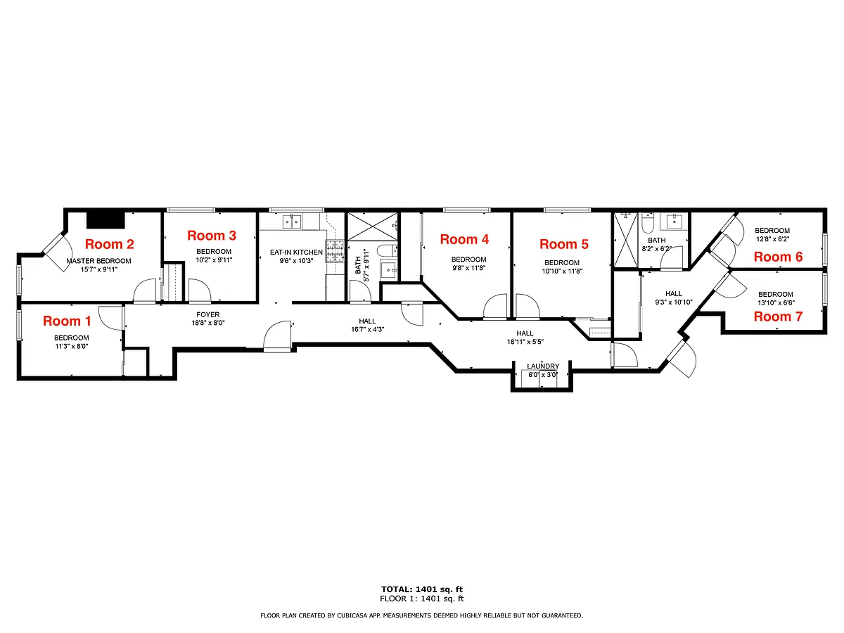 Floor plan 10777 Ashton 202 Single Room 6