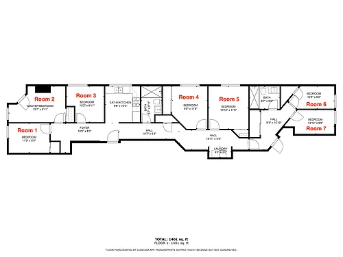 Floor plan 10777 Ashton 202 Single Room 6