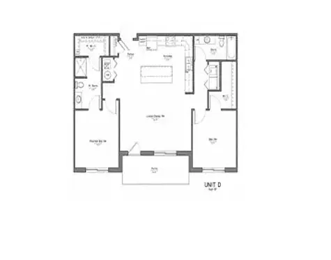 Floor plan 2 Bedroom 2 Bathroom D