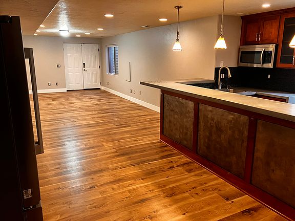 kitchen and living room