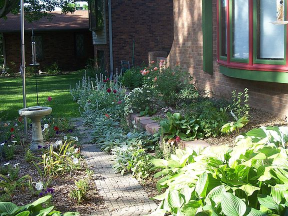 Garden near the front porch