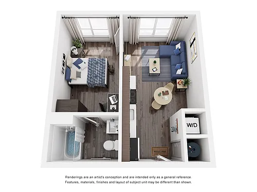 Floor plan 1x1A