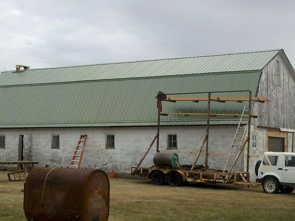 New roof on the shop 