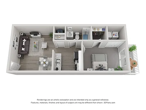 Floor plan One Bedroom
