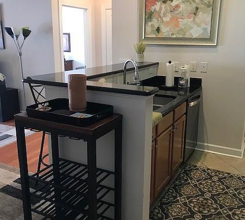 Kitchen sink, wine rack