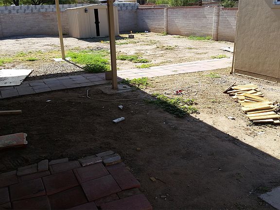 Backyard area