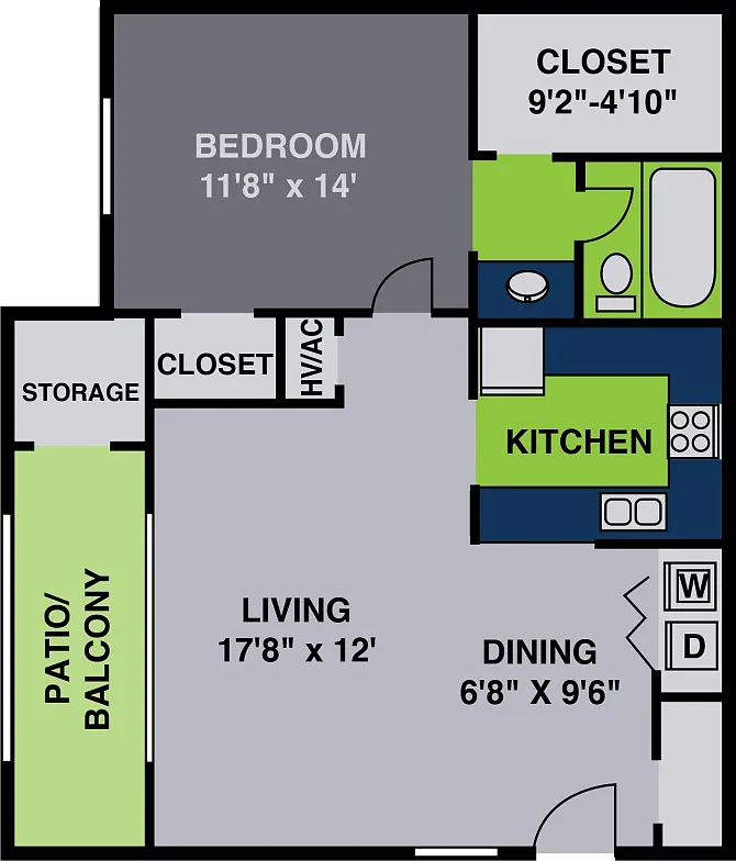 Floor plan One Bedroom