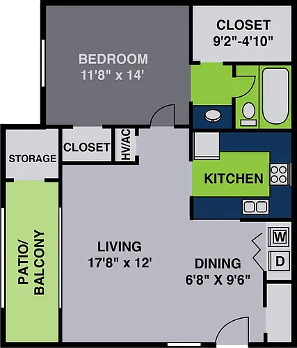 Floor plan One Bedroom