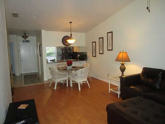 View of Kitchen and Dining area from Living Room