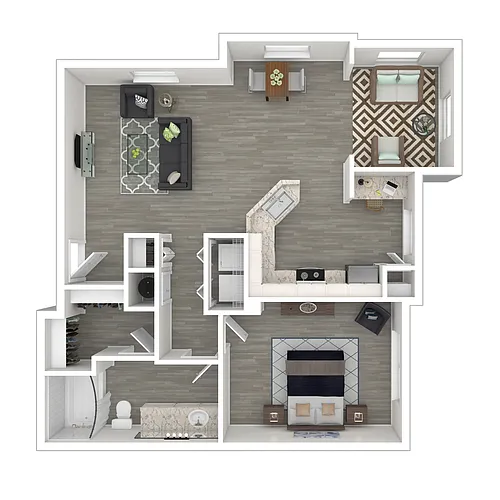Floor plan Monticello with Sunroom