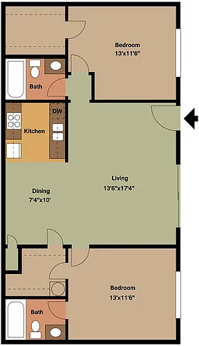 Floor plan 2X2
