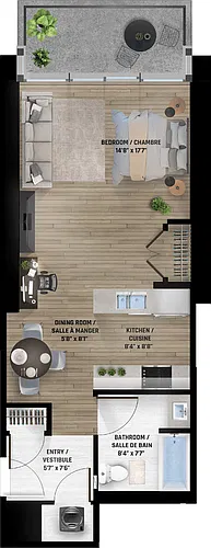 Floor plan 2 Bedrooms