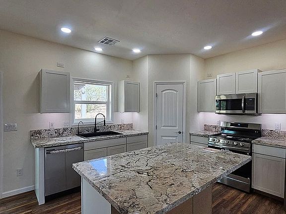 Kitchen with gas stove