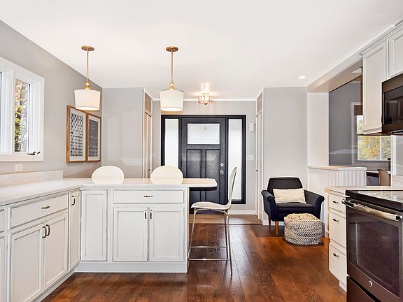 Entry foyer and kitchen