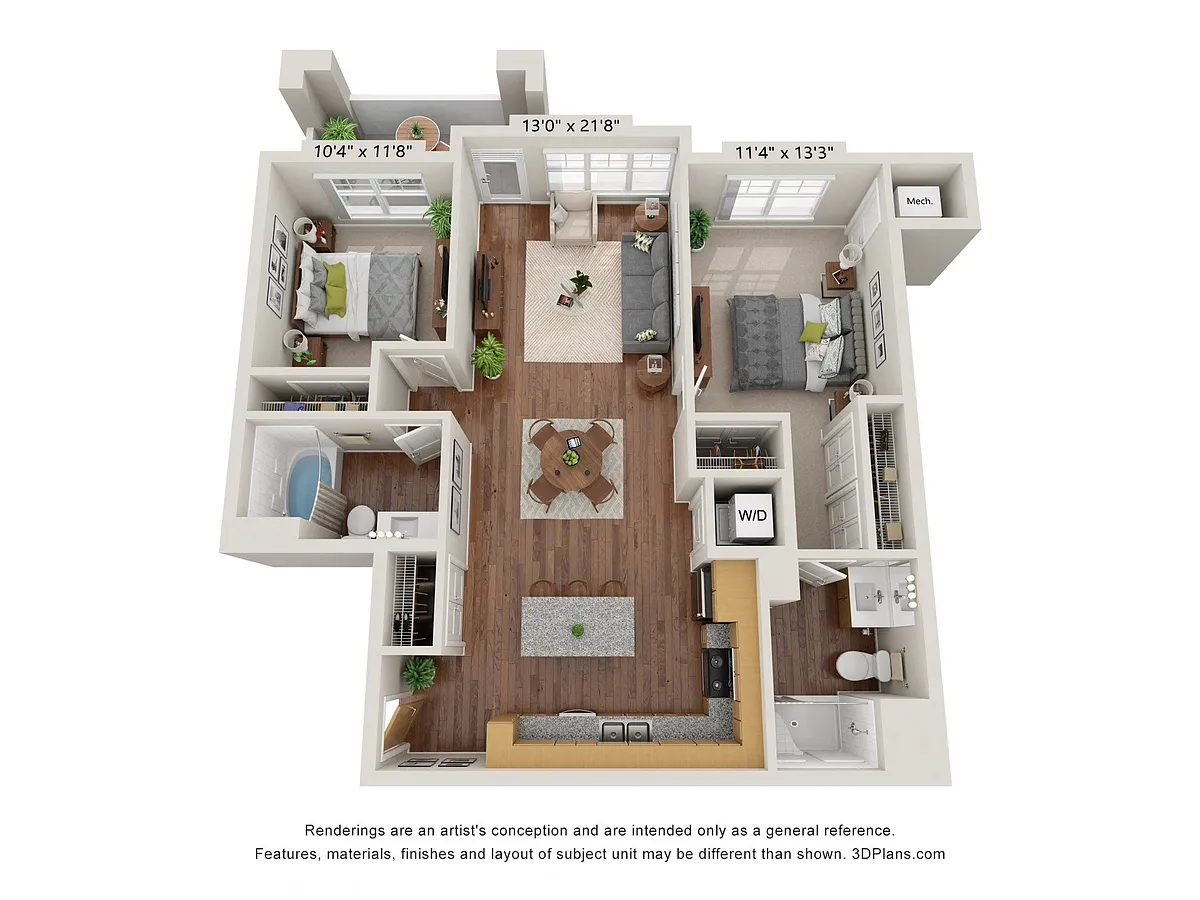 Floor plan Two Bedroom B