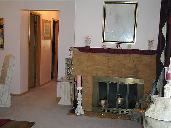 Living room fireplace