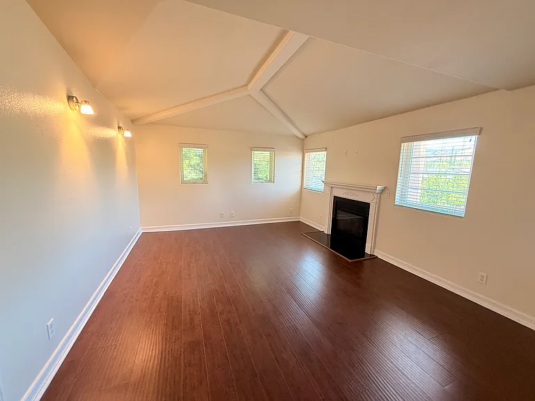 Primary bedroom with fireplace