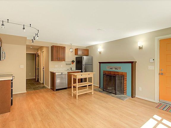 Combined living / kitchen space.