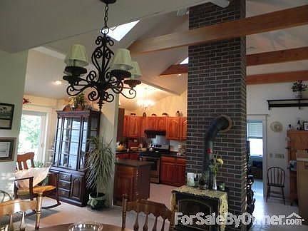 Part of the downstairs open floor plan.