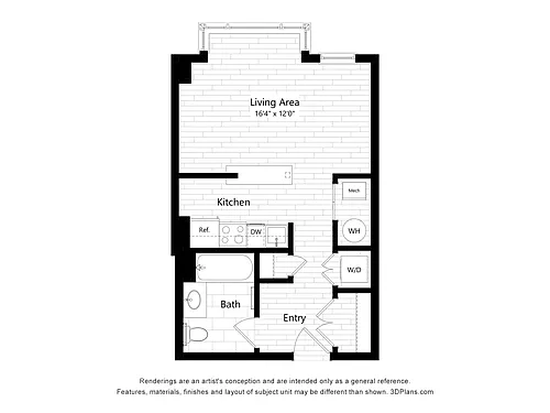 Floor plan Studio 402
