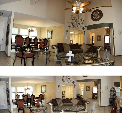 Living and dining open floor