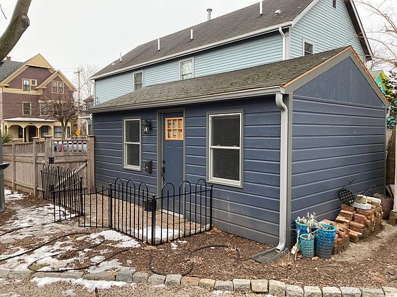 Studio can access back yard through gate.