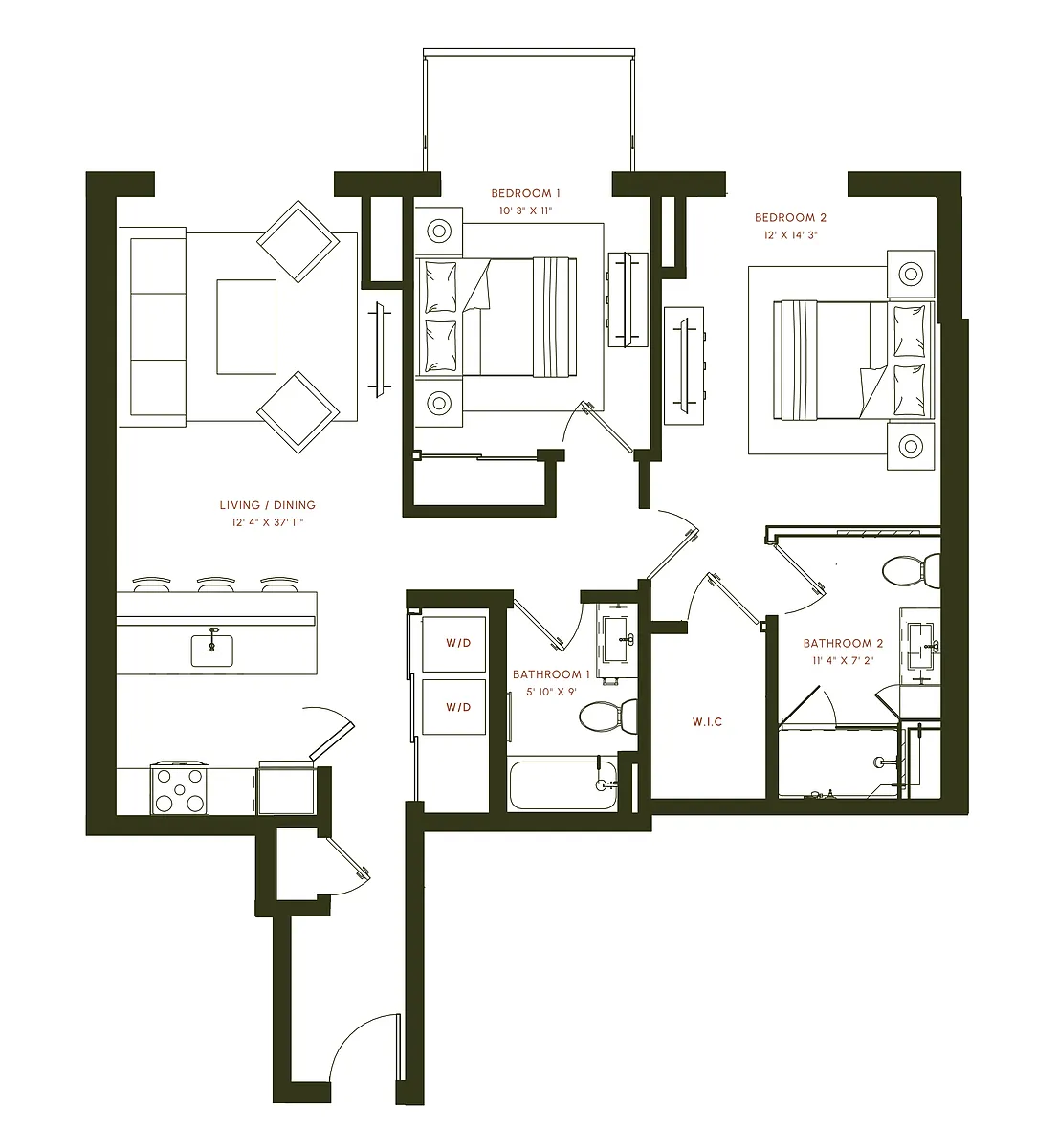 Floor plan B1 Balcony