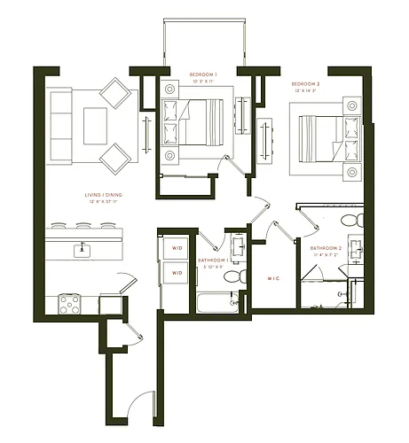 Floor plan B1 Balcony