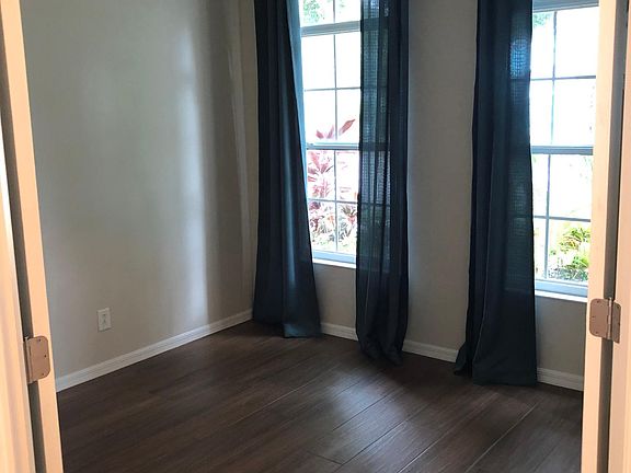 Double-door entryway to den