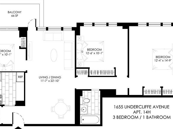 2nd image of 1655 Undercliff Ave APT 14H