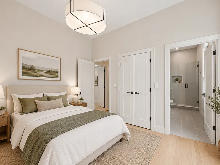 SECOND BEDROOM ENSUITE WITH PRIVATE DECK OVERLOOKING YARD