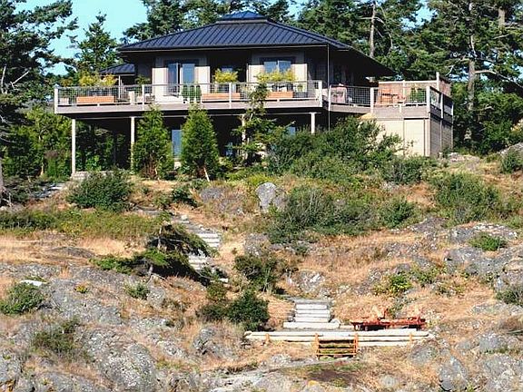 View of the private beach and launch site.