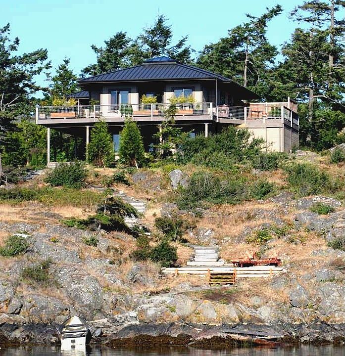 View of the private beach and launch site.