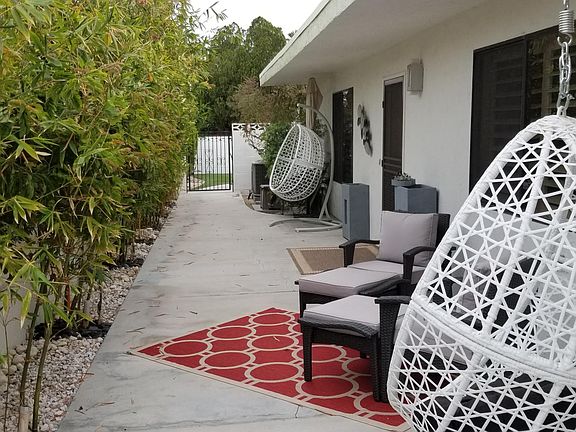 Private entrance and front patio.