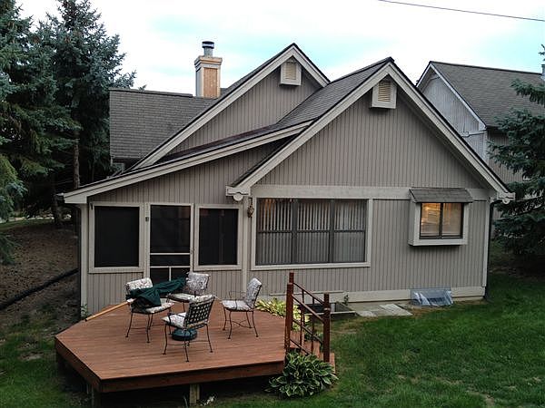Backyard and deck