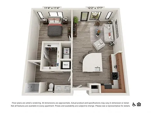 Floor plan 1E