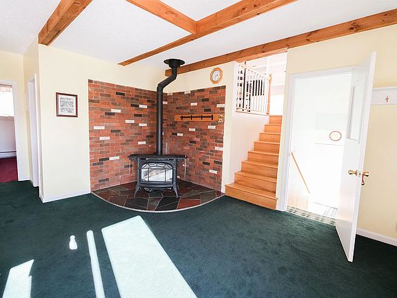 Propane stove next to the kitchen