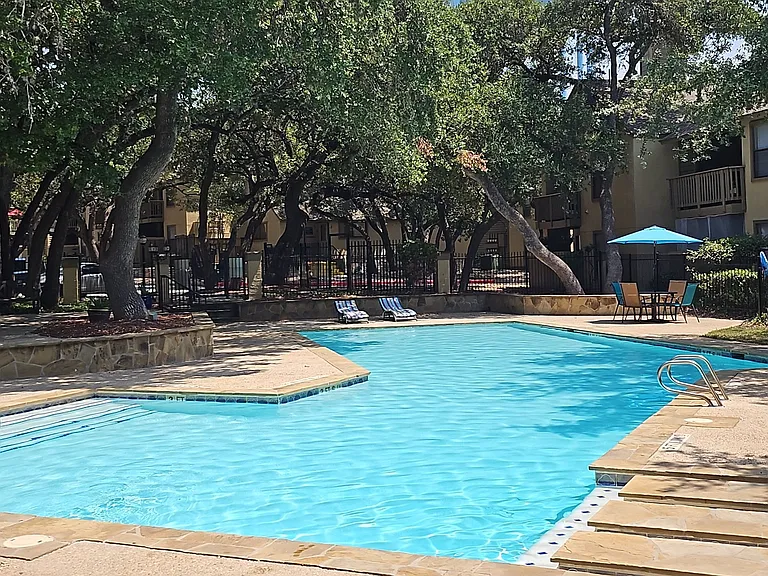 Our Sparkling pool, for our residents to enjoy
 Come by and take a look and lease with Us !! ____
