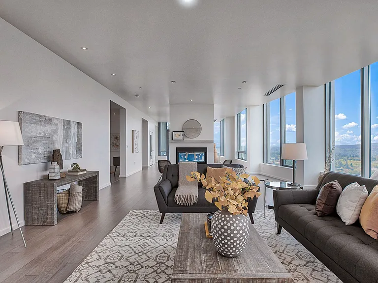 Floor to ceiling windows with breathtaking views