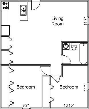 Main Floorplan For 2910 Hoard St #3