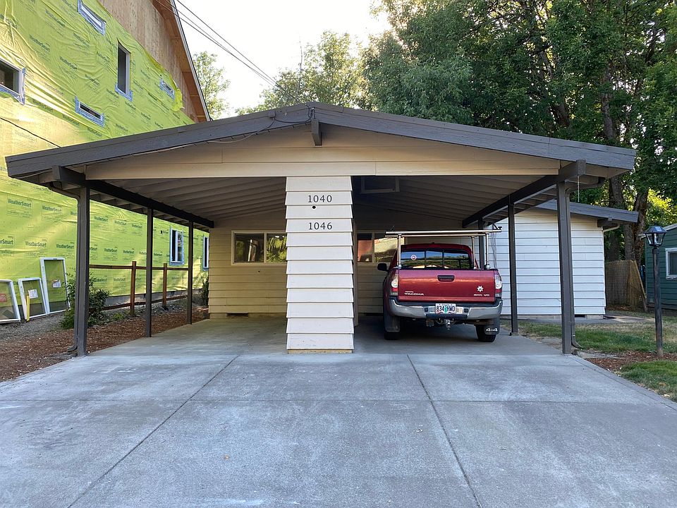 There is a storage area in the divider of the carport which can be locked.