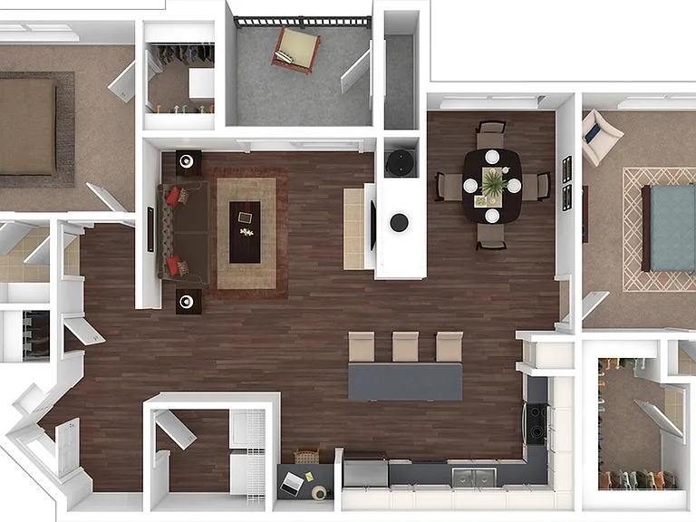 B2R Floorplan | Two Bedroom B2R Floorplan | Two Bedroom