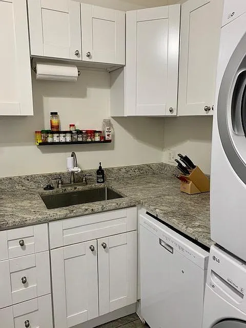 New cabinets and granite counters.