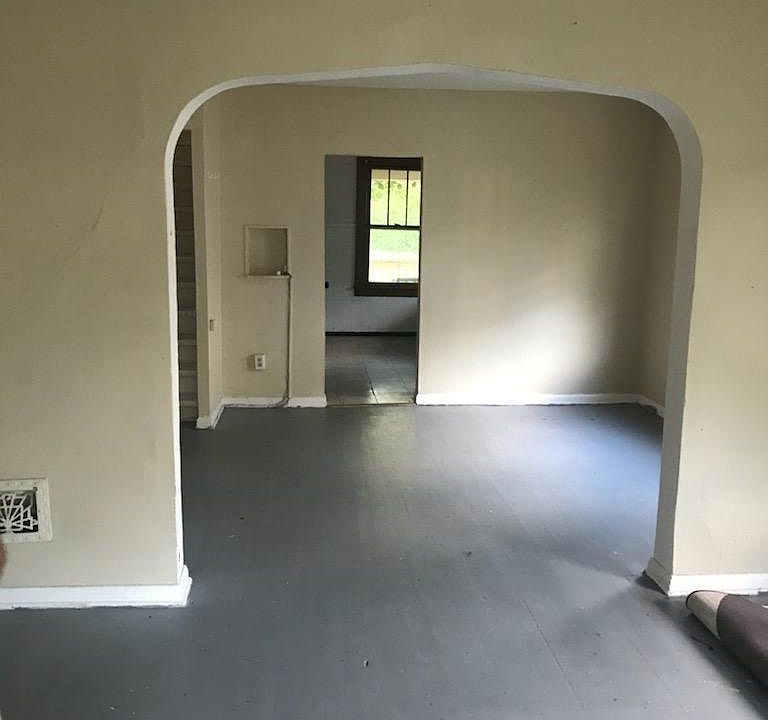 View from living room to dining room