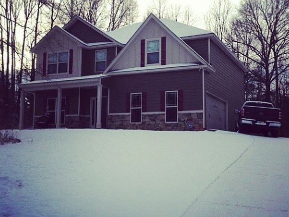 Beautiful snow-covered home