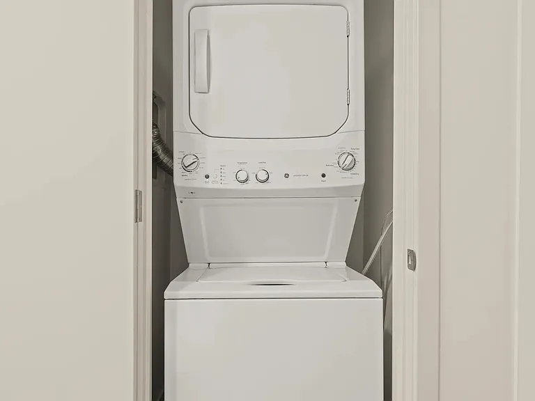 In-home, full-size washer and dryer are included in every apartment.