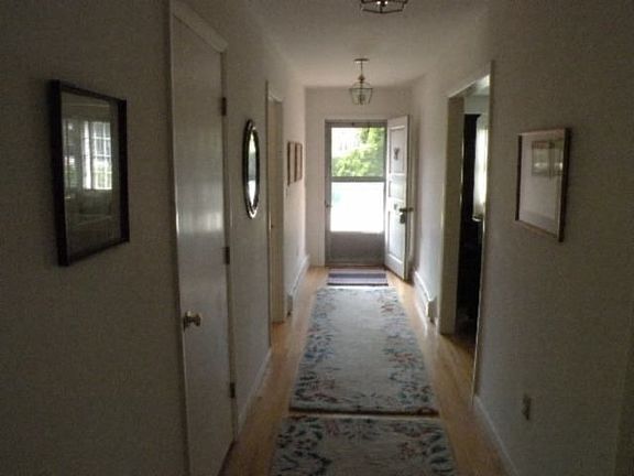 Very wide entry hall.