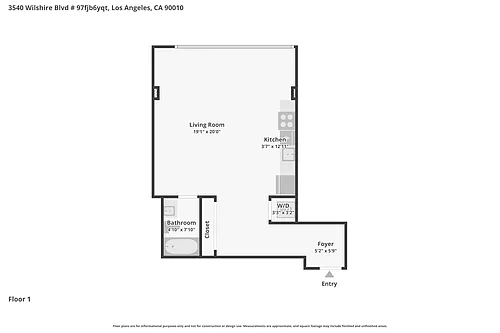 Floor plan Studio